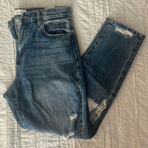 KanCan High Rise Slim Straight Distressed Jeans